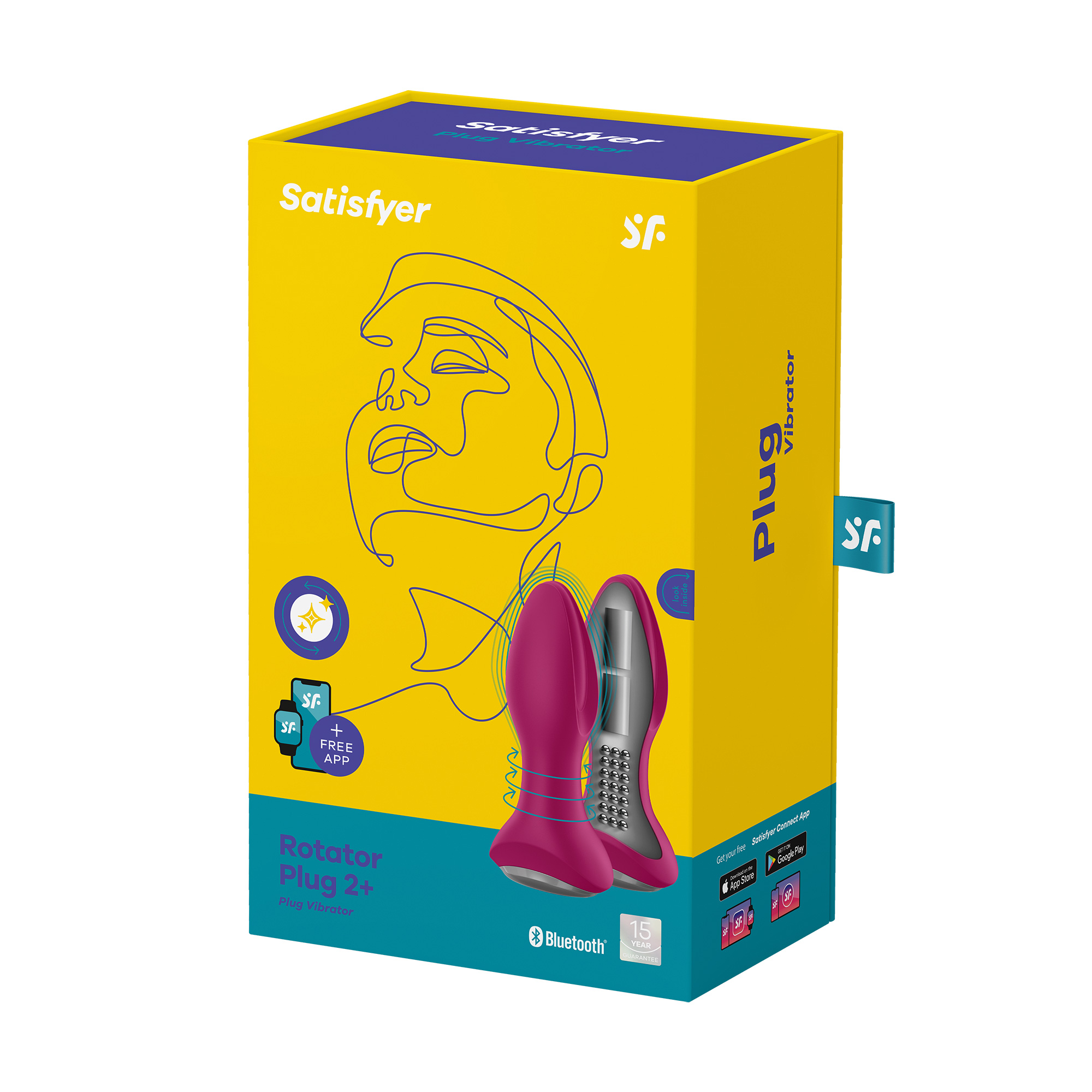 Анальний смарт-вібратор Satisfyer Rotator Plug 2+ Anal Vibrator червоний, 1 шт